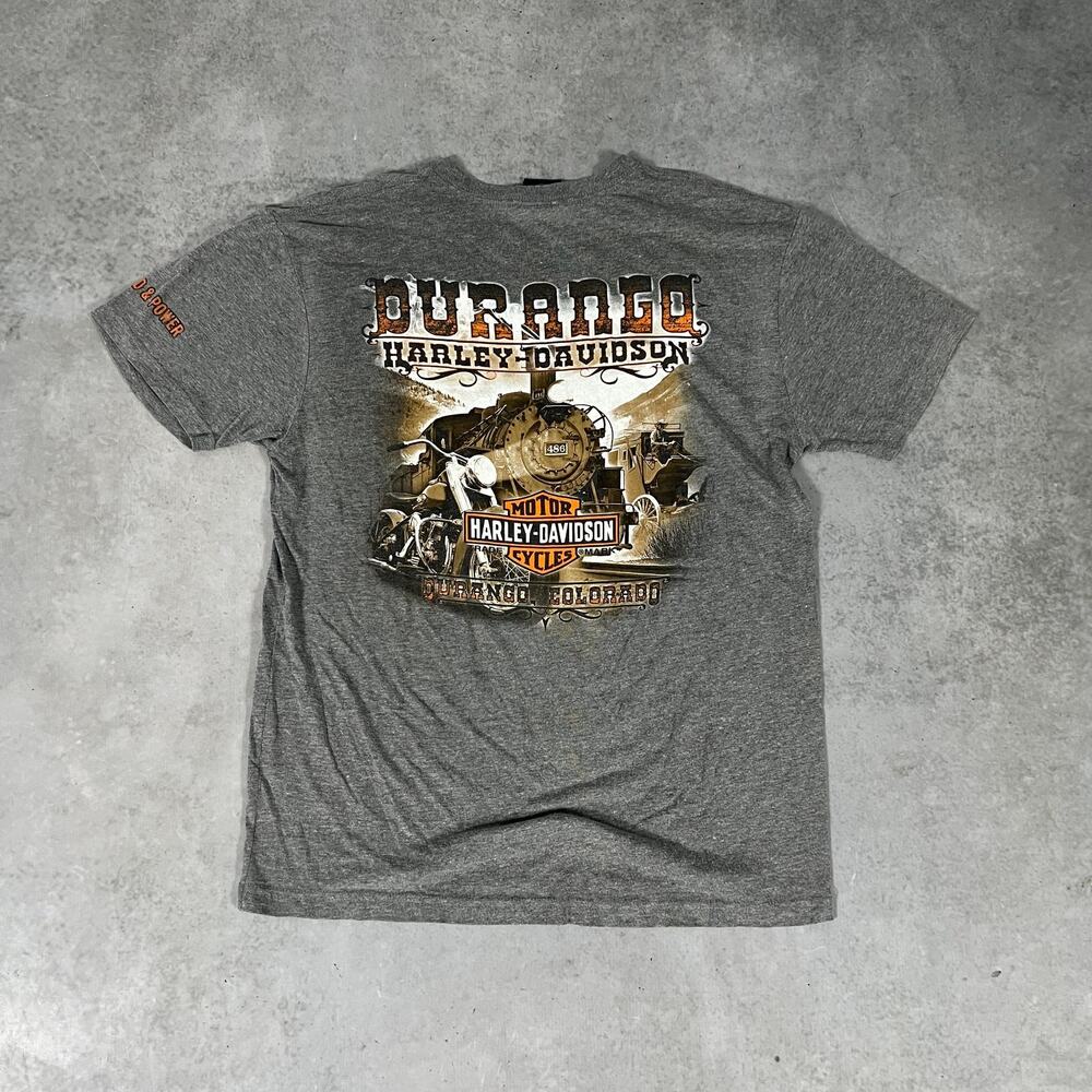 Harley Davidson Motorcycles Durango Colorado Men's Size Medium T-shirt Gray